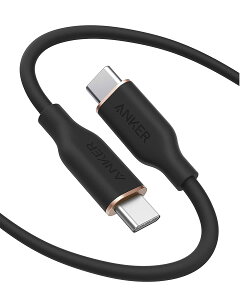 yViz1TԈȓ Anker PowerLine III Flow USB-C & USB-C P[u Anker܂ȂP[u USB PDΉ VRfލ̗p100W Galaxy iPad Pro MacBook Pro/Air eΉ (1.8m ~bhiCgubN)