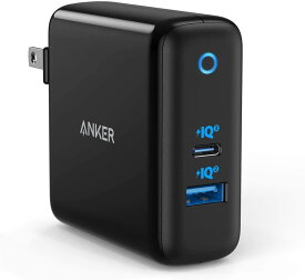 【新品】1週間以内発送 Anker PowerPort Atom III (Two Ports) (PD対応 60W 2ポートUSB-A & USB-C 急速充電器)【GaN (窒化ガリウム) 採用/PSE技術基準適合/PowerIQ 2.0・3.0 / PD対応】 iPhone 13 / 13 Pro / 12、MacBook Air その他USB-C機器対応 ブラック