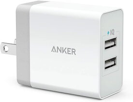 【新品】1週間以内発送 Anker 24W 2ポート USB急速充電器 【PSE技術基準適合/急速充電/折たたみ式プラグ搭載】iPhone iPad Android各種対応(ホワイト)