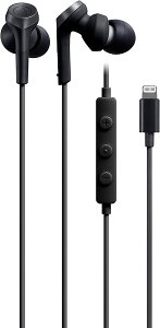 【新品】1週間以内発送 オーディオテクニカ Audio Technica マイク付きイヤホン ATH-CKS330Li / Lightning/iphone/重低音 有線 1.2m / ブラック ATH-CKS330Li BK