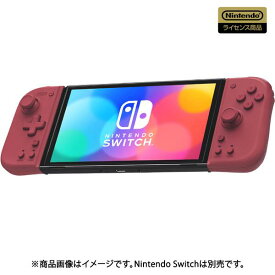 【新品】1週間以内発送 HORI 連射・連射ホールド機能搭載【任天堂ライセンス商品】グリップコントローラー Fit for Nintendo Switch　APRICOT RED【Nintendo Switch対応】
