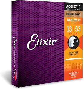 yVizysz5ȓ Elixir GNT[ AR[XeBbNM^[ NANOWEB tHXt@[uY HD Light .013-.053 #16182