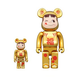 【新品】1週間以内発送 BE@RBRICK 達磨 ペコちゃん 金メッキ 100% & 400%　ダルマ 縁起 新年 飾り インテリア フィギュア ベアブリック コレクション