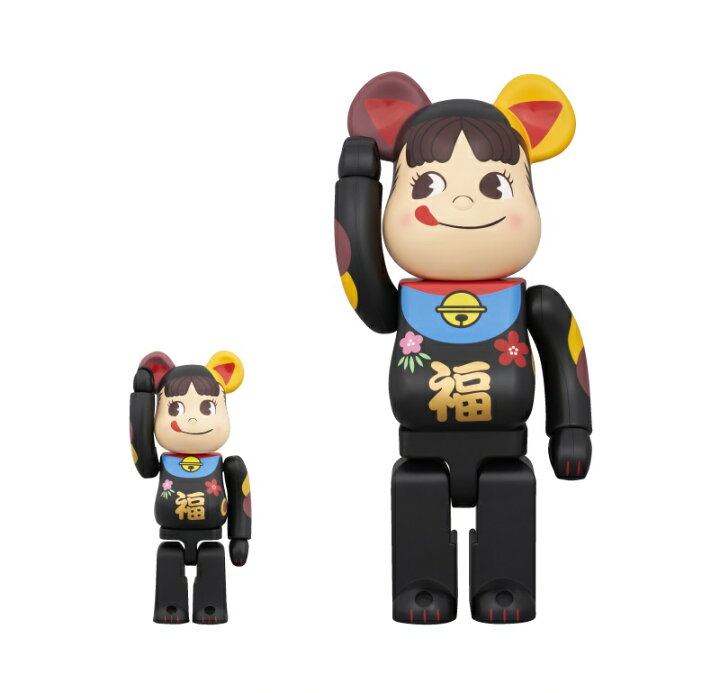 楽天市場】【新品】1週間以内発送 BE@RBRICK 招き猫 ペコちゃん 福 黒 