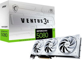 【新品】1週間以内発送 【代引き不可】 MSI GeForce RTX 5080 16G VENTUS 3X OC WHITE グラフィックスカード VD8978　周辺機器 PCパーツ グラフィックボード