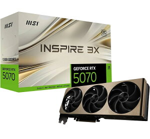【新品】【即納】【代引き不可】 MSI GeForce RTX 5070 12G INSPIRE 3X OC グラフィックスボード VD9069 パソコン 周辺機器 PCパーツ グラフィックボード グラボ