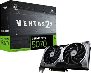 �y�V�i�z1�T�Ԉȓ����� �y������s�z MSI GeForce RTX 5070 12G VENTUS 2X OC �O���t�B�b�N�X�{�[�h VD9071�@�p�\�R�� ���Ӌ@��
