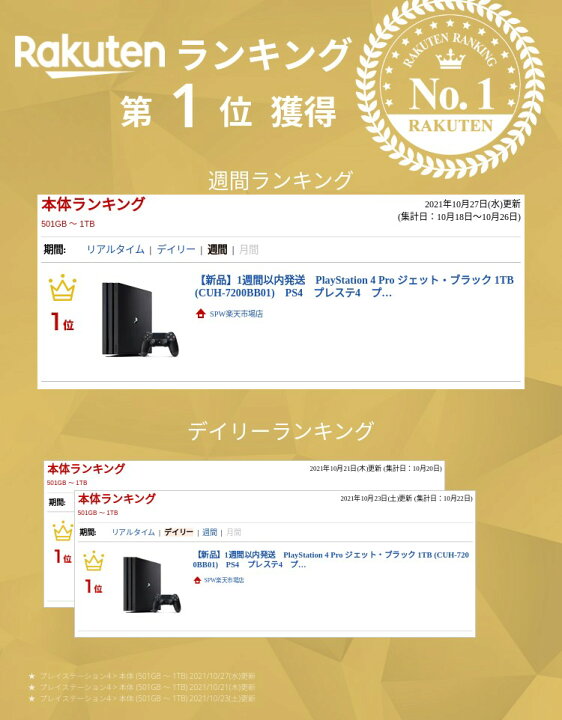 楽天市場】【新品】1週間以内発送 PlayStation 4 Pro ジェット  