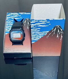 【未使用品】【即納】 CASIO カシオ G-SHOCK Gショック DW-5600KHG24-1JR 凱風快晴 赤富士 葛飾北斎　かつしか ほくさい がいふうかいせい あかふじ 富嶽三十六景 腕時計 メンズ 浮世絵