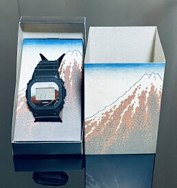 【未使用品】【即納】G-SHOCK Casio ジーショック カシオ　日本製 葛飾北斎デザイン 山下白雨 DW-5600KHSH25-1JR　腕時計 メンズ ブラック　富士山 富嶽三十六景 MADE in JAPAN katusikahokusai