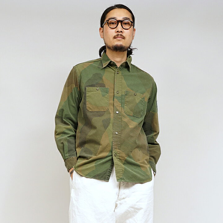 楽天市場】ナイジェル・ケーボン UTILITY SHIRT FADE CAMO GREEN NIGEL 