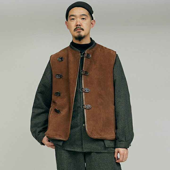 楽天市場】ナイジェル・ケーボン CAPTAIN VEST OIL VELOUR BROWN 