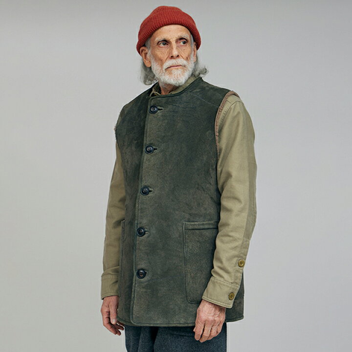 楽天市場】ナイジェル・ケーボン SHEEPSKIN VEST GREEN NIGEL CABOURN 
