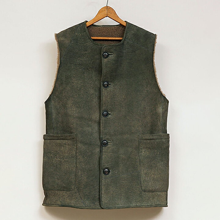 楽天市場】ナイジェル・ケーボン SHEEPSKIN VEST GREEN NIGEL CABOURN 