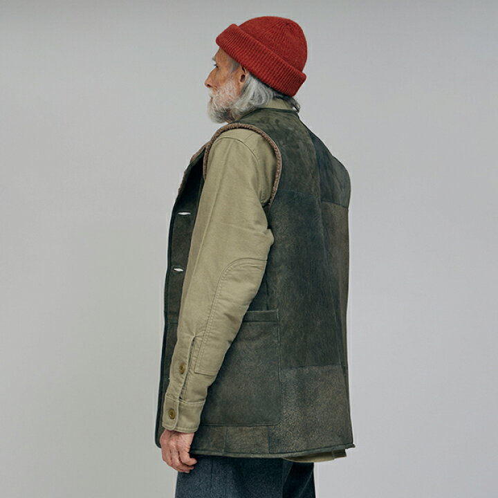 楽天市場】ナイジェル・ケーボン SHEEPSKIN VEST GREEN NIGEL CABOURN 