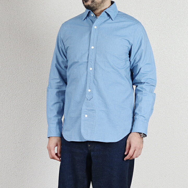 楽天市場】ナイジェル・ケーボン BRITISH OFFICERS SHIRT SAX BLUE 