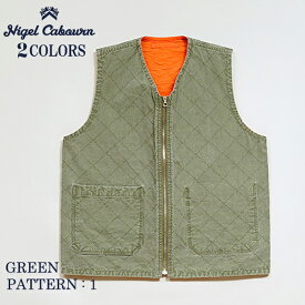 【予約商品 2026年2月入荷予定】 ナイジェル・ケーボン QUILTING DECK VEST RIPSTOP REVERSIBLE 2 COLORS NIGEL CABOURN