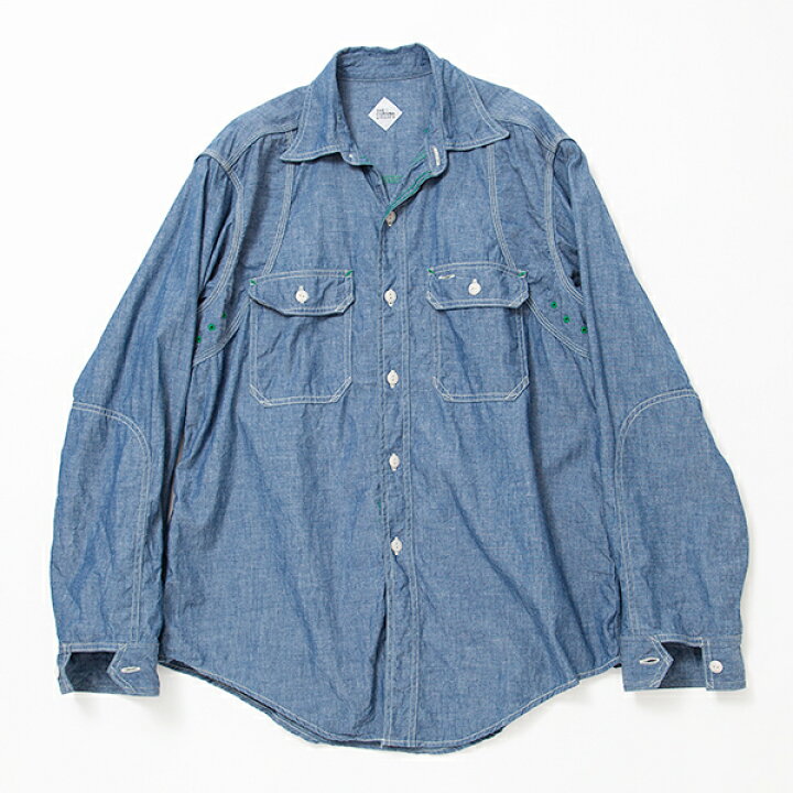 楽天市場】コロナ ユーティリティ W-YOKE SHIRT COTTON CHAMBRAY BLUE 