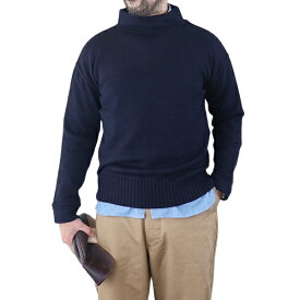 イーストマン・レザー・クロージング U.S. NAVY SEAMANS SWEATER NAVY MADE IN U.K. EASTMAN LEATHER CLOTHING