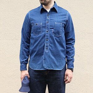 C[Xg}U[E[^[TCNNu WABASH WORK SHIRT 1930s STYLE WORK SHIRT 8oz INDIGO WABASH BACK TWILL ELMC