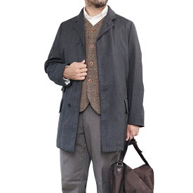 フリーホイーラーズ LANGLEY LATE 1800s ENGINEER'S OVER COAT GRAINED WOOL OXFORD GRAINED GRAY FREEWHEELERS