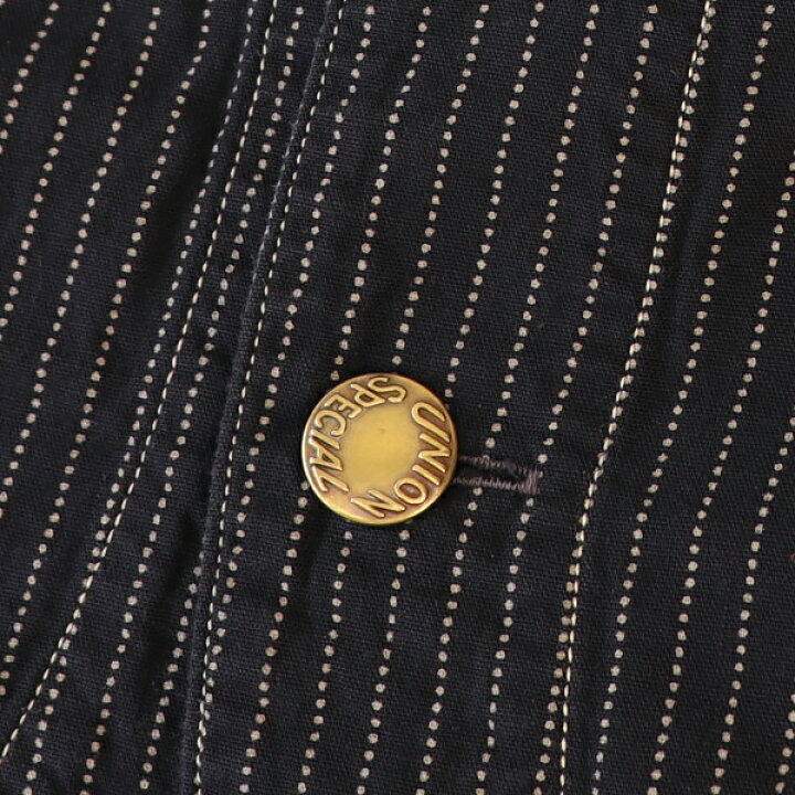 楽天市場 フリーホイーラーズ Trackwalker Vest Late 1800s Style Work Clothing Original Black Wabash Chambray Black Wabash Stripe Chambray Freewheelers Speedway