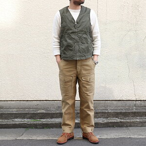 FREEWHEELERS;フリーホイーラーズ;1921008;通販;DECK;VEST;1930-1940s;CIVILIAN;MILITARY;STYLE;CLOTHING;MICRO;CORD;OLIVE;正規代理店;仙台;デッキベスト;プレーンモデル;オリーブ;