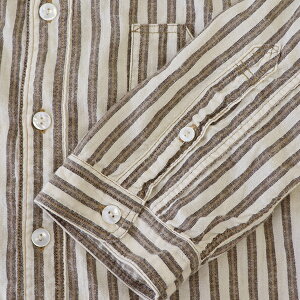 FREEWHEELERS;フリーホイーラーズ;2023011;通販;onlineshop;THE;SKIPPER;THREE-QUATER;SLEEVE;1920STYLE;WORKSHIRT;COTTON;LINEN;;STRIPE;7分袖シャツ;日本製;