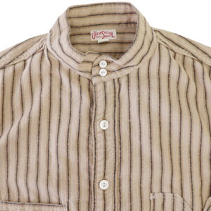 FREEWHEELERS;フリーホイーラーズ;2023011;通販;onlineshop;THE;SKIPPER;THREE-QUATER;SLEEVE;1920STYLE;WORKSHIRT;COTTON;LINEN;;STRIPE;7分袖シャツ;日本製;