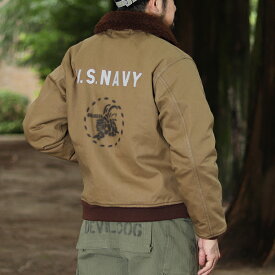 フリーホイーラーズ USN GROUND CREW JACKET CIVILIAN MODEL CONSTRUCTION BATTALION DARK BEIGE FREEWHEELERS