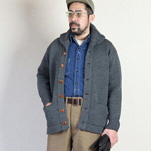 �t���[�z�C�[���[�Y TURNED DOWN COLLAR SWEATER COAT 1920s STYLE SWEATER COAT GRAY HEATHER FREEWHEELERS