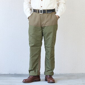 �t���[�z�C�[���[�Y (SIZE: W30-W36) FIELD CRUISER TROUSERS VINTAGE STYLE 10oz DUCK PARAFFIN COATING × VINTAGE STYLE HIGH DENSITY WEATHER KHAKI BEIGE × OLIVE GREEN FREEWHEELERS