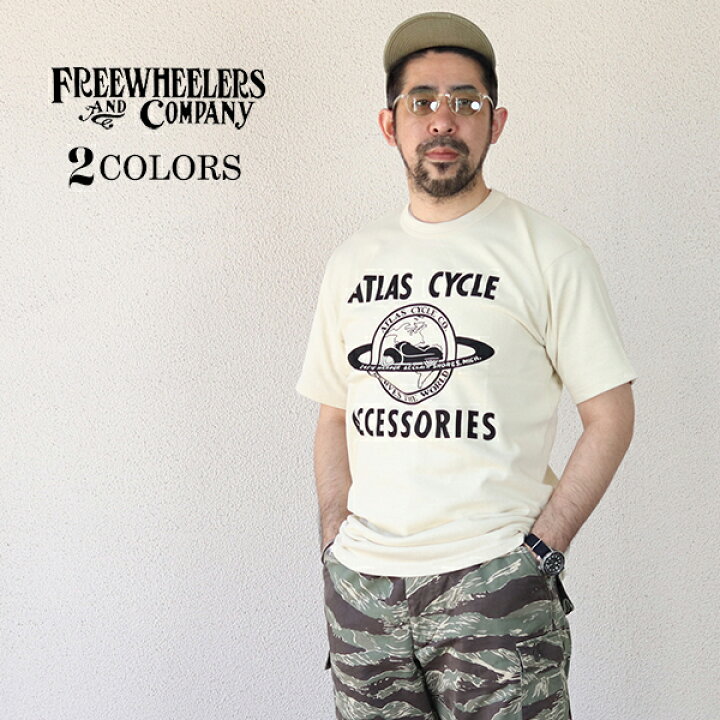 楽天市場】フリーホイーラーズ T-SHIRT ATLAS CYCLE CO. AMERICAN  