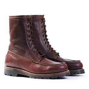 �W���� ���t�O���� �u�[�c���[�J�[ MOHAWK MOCCASIN BOOTS EZO DEERSKIN BURNT BURGUNDY MADE IN JAPAN JOHN LOFGREN BOOTMAKER