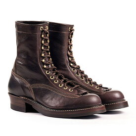 【予約商品 2025年1月入荷予定】 ジョン ロフグレン ブーツメーカー DONKEY PUNCHER BOOTS 8″ EZO SHIKA DEERSKIN BURNT DARK BROWN MADE IN JAPAN JOHN LOFGREN BOOTMAKER