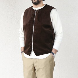 《SALE/セール》 モヒート ROOM No.206 VEST BRISBANE MOSS CORDUROYBROWN MOJITO