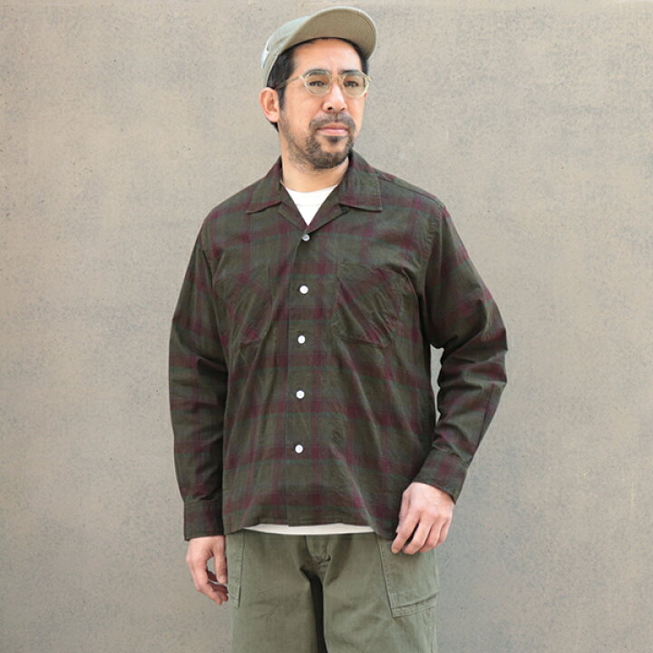 楽天市場】モヒート ABSHINTH SHIRT 墨汁チェック柄 BLACK オープン 