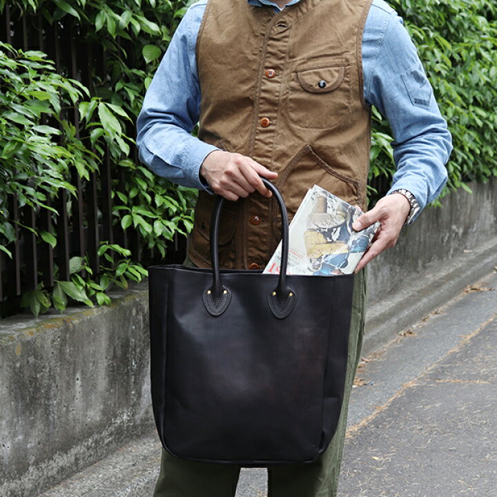 楽天市場】ヴァスコ LEATHER OLD TOTE BAG LARGE CALFSKIN BLACK 