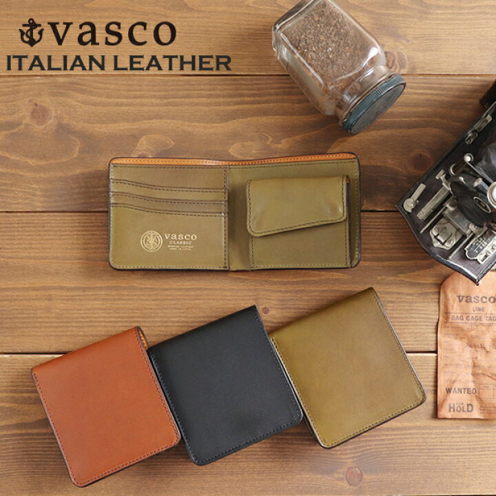 楽天市場】ヴァスコ LEATHER SHORT WALLET ITALIAN LEATHER 3 COLORS 