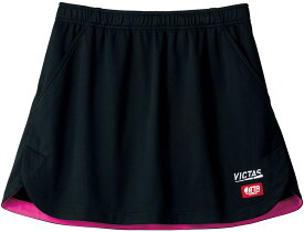 【12月3日20時から 全品5％OFFクーポン＆P最大10倍】 ヴィクタス VICTAS 卓球 インサイド ヘムカラー スカート INSIDE HEM COLOR SK ゲームスカート JTTA公認 女子用 レディース ポケット付 吸汗速乾 622103 1000