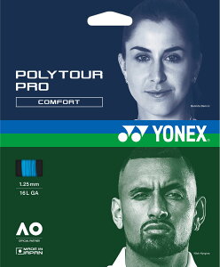 ���l�b�N�X YONEX �e�j�X �|���c�A�[ �v�� 125 POLY TOUR PRO �d�� �K�b�g �X�g�����O �_�炩�߂̑ŋ��� �|���G�X�e�� ���m�t�B�������g �\�t�g�t�B�[�����O ���� ���� PTGP125 002