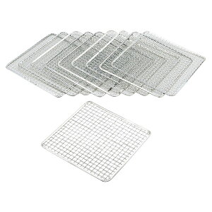 【10月24日20時から 最大4%OFFクーポン&P最大10倍】 キャプテンスタッグ CAPTAIN STAG アウトドア 炭焼一番 万能角型焼きアミ250×250mm10枚入 M6578