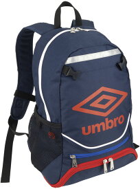 【4月18日まで 最大4％OFFクーポン＆P最大10倍】 UMBRO アンブロ サッカー ジュニアフットボールバックパック 約16L カバン リュック デイパック ボール用ネット付 撥水 シューズ入れ 収納性 ネームラベル付 再起反射板 子供 キッズ UJS1200J NVY