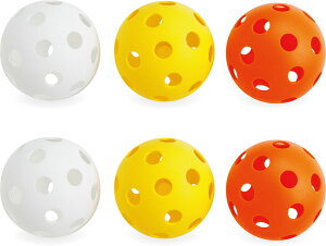【10月30日 P最大10倍】 ユニックス UNIX Clean Hit Ball クリーンヒットボール 6個入り ホワイト イエロー オレンジ 穴あき 直径9.2cm ソフトボール 野球ボール 打撃練習 BX8123