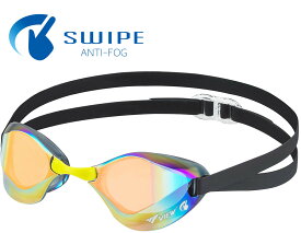 【8月11日2時まで 最大3％OFFクーポン＆P最大10倍】 ビュー VIEW スイミング ブレードエフ スワイプ アンチフォグ BladeF SWIPE 競泳用 スイミングゴーグル レーシング くもり止め ミラータイプ UVカット 選べる鼻ベルト V122SAM SKBR