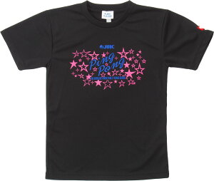 【10月30日 P最大10倍】 ジュウイック JUIC 卓球 卓球 ゲームシャツ 男女兼用 HOSHI T 星T 5523 BK