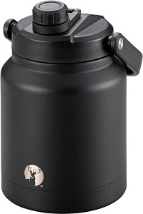 【10月30日 P最大10倍】 キャプテンスタッグ CAPTAIN STAG アウトドア HDウォータータンク2500 ブラック 水筒 ボトル スクリュータイプ 学校 部活 ステンレスボトル 真空二重構造 保温 保冷 大容量 U