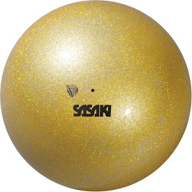 【6月11日2時まで 全品5％OFFクーポン＆P最大10倍】 ササキ SASAKI 新体操 ミーティアボール M-207BRM-F 径18.5cm F.I.G.認定品 手具 光沢 ゴージャス 部活 練習 トレーニング 大会 試合 発表会 新入部員 演技 M207BRMF GD