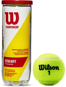 【10月30日 P最大10倍】 ウイルソン Wilson テニス チャンピオンシップ エクストラ デュティー CHAMPIONSHIP EXTRA DUTY テニスボール 硬式 1缶3球入り ITF公認 部活 練習 試合 WRT100101W