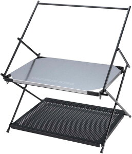 【10月30日 P最大10倍】 キャプテンスタッグ CAPTAIN STAG アウトドア ステンレス ハンギングテーブル 2段 UC0586